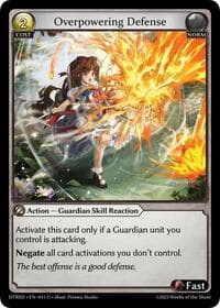 Overpowering Defense - Distorted Reflections Starter Decks - Grand Archive TCG card