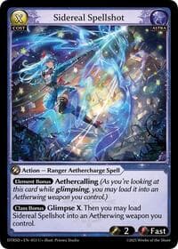 Sidereal Spellshot - Distorted Reflections Starter Decks - Grand Archive TCG card