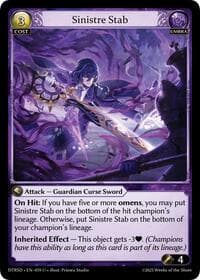 Sinistre Stab - Distorted Reflections Starter Decks - Grand Archive TCG card