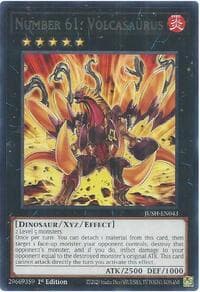 Number 61: Volcasaurus - Justice Hunters - YuGiOh card
