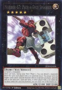 Number 67: Pair-a-Dice Smasher - Justice Hunters - YuGiOh card