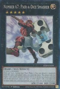 Number 67: Pair-a-Dice Smasher (CR) - Justice Hunters - YuGiOh card