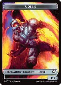 Golem (0012) // Golem (0014) Double-Sided Token - Commander: Edge of Eternities - Magic: The Gathering card