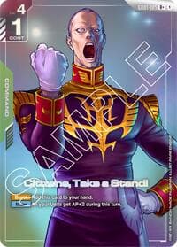 Citizens, Take a Stand! (R+) - Newtype Rising - Gundam Card Game card