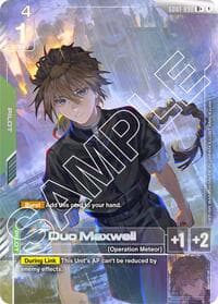 Duo Maxwell (R+) - Newtype Rising - Gundam Card Game card