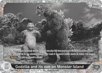 Godzilla and its son on Monster Island (EBP01-080+) - Booster Set 1: Godzilla VS. Godzilla - Godzilla Card Game card