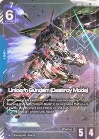 Unicorn Gundam (Destroy Mode) (LR+) - Newtype Rising - Gundam Card Game card