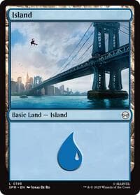 Island (0195) - Marvel's Spider-Man - Magic: The Gathering card