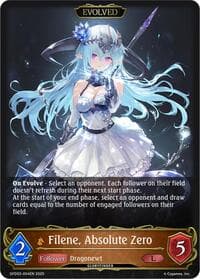 Filene, Absolute Zero (Evolved) - GFD02: Treacherous Ambitions - Shadowverse: Evolve card