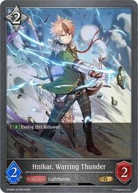 Hnikar, Warring Thunder - GFD02: Treacherous Ambitions - Shadowverse: Evolve card
