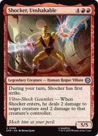 Shocker, Unshakable - Marvel's Spider-Man - Magic: The Gathering card