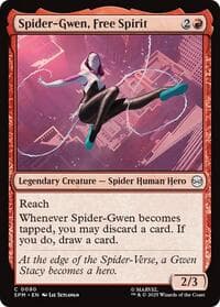 Spider-Gwen, Free Spirit - Marvel's Spider-Man - Magic: The Gathering card