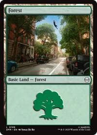 Forest (0198) - Marvel's Spider-Man - Magic: The Gathering card