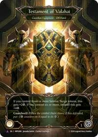 Testament of Valahai (Marvel) - Mastery Pack Guardian - Flesh and Blood TCG card