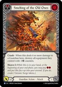 Smelting of the Old Ones - Mastery Pack Guardian - Flesh and Blood TCG card