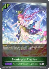 Blessings of Creation - GFD01: Luxheart Legends - Shadowverse: Evolve card