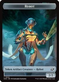 Robot // Emblem - Tezzeret, Cruel Captain Double-Sided Token - Edge of Eternities - Magic: The Gathering card