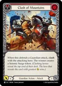 Clash of Mountains (Red) - Mastery Pack Guardian - Flesh and Blood TCG card