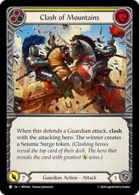 Clash of Mountains (Yellow) - Mastery Pack Guardian - Flesh and Blood TCG card
