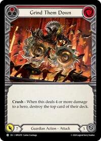 Grind Them Down (Red) - Mastery Pack Guardian - Flesh and Blood TCG card