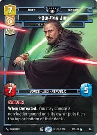 Qui-Gon Jinn - The Negotiations Will Be Short - Organized Play Promos - Star Wars: Unlimited card
