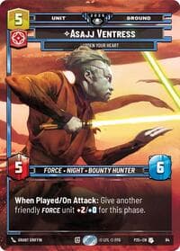 Asajj Ventress - Harden Your Heart - Organized Play Promos - Star Wars: Unlimited card
