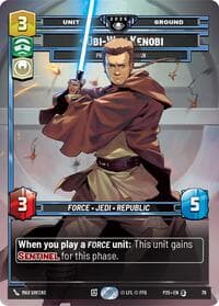 Obi-Wan Kenobi - Protective Padawan - Organized Play Promos - Star Wars: Unlimited card