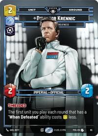 Director Krennic - On the Verge of Greatness - Organized Play Promos - Star Wars: Unlimited card