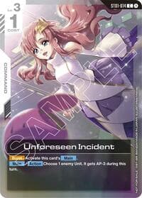 Unforeseen Incident (Store Tournament Participant Pack 01) - Gundam Promotional Cards - Gundam Card Game card