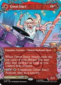 Gwen Stacy (0209) (Borderless) - Marvel's Spider-Man - Magic: The Gathering card