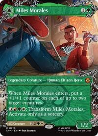Miles Morales (0211) (Borderless) - Marvel's Spider-Man - Magic: The Gathering card