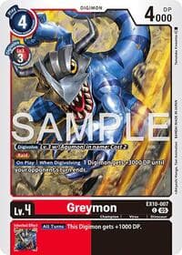 Greymon - Sinister Order - Digimon Card Game card