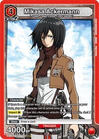 Mikasa Ackermann (105) - UE10ST: Attack on Titan Starter Deck - Union Arena card