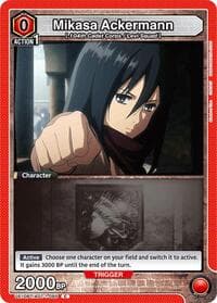 Mikasa Ackermann (085) (Box Topper Foil) - UE10BT: Attack on Titan - Union Arena card
