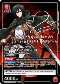 Mikasa Ackermann (089) (SR**) - UE10BT: Attack on Titan - Union Arena card