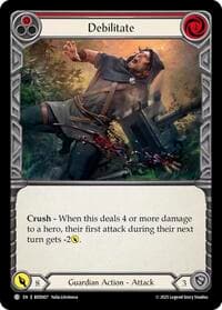 Debilitate (Red) - Welcome Deck Bravo - Flesh and Blood TCG card