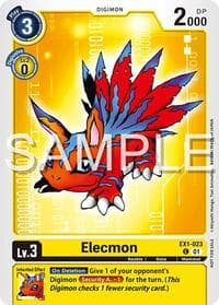 Elecmon (EX1-023) (Time Stranger Demo Deck) - Digimon Demo Deck Exclusive Cards - Digimon Card Game card