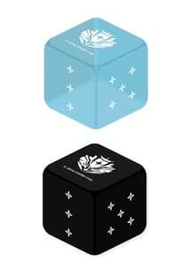 hololive OFFICIAL CARD GAME Official Dice - Light Blue & Black (2-piece set) - hololive OFFICIAL CARD GAME Dice Accessories - Life Counters card