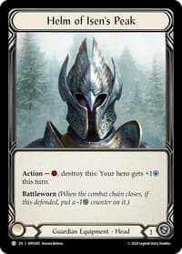Helm of Isen's Peak - Mastery Pack Guardian - Flesh and Blood TCG card