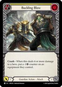 Buckling Blow (Yellow) - Mastery Pack Guardian - Flesh and Blood TCG card
