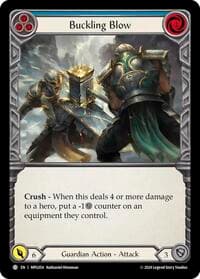 Buckling Blow (Blue) - Mastery Pack Guardian - Flesh and Blood TCG card