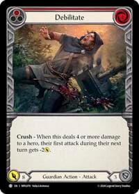 Debilitate (Red) - Mastery Pack Guardian - Flesh and Blood TCG card