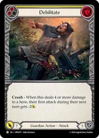 Debilitate (Yellow) - Mastery Pack Guardian - Flesh and Blood TCG card