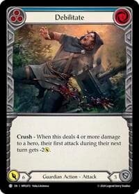 Debilitate (Blue) - Mastery Pack Guardian - Flesh and Blood TCG card