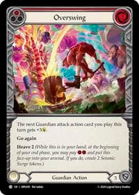 Overswing (Red) - Mastery Pack Guardian - Flesh and Blood TCG card