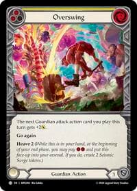 Overswing (Yellow) - Mastery Pack Guardian - Flesh and Blood TCG card