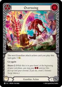 Overswing (Blue) - Mastery Pack Guardian - Flesh and Blood TCG card