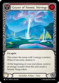 Geyser of Seismic Stirrings (Red) - Mastery Pack Guardian - Flesh and Blood TCG card