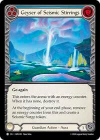 Geyser of Seismic Stirrings (Blue) - Mastery Pack Guardian - Flesh and Blood TCG card