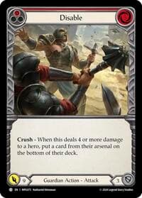 Disable (Red) - Mastery Pack Guardian - Flesh and Blood TCG card